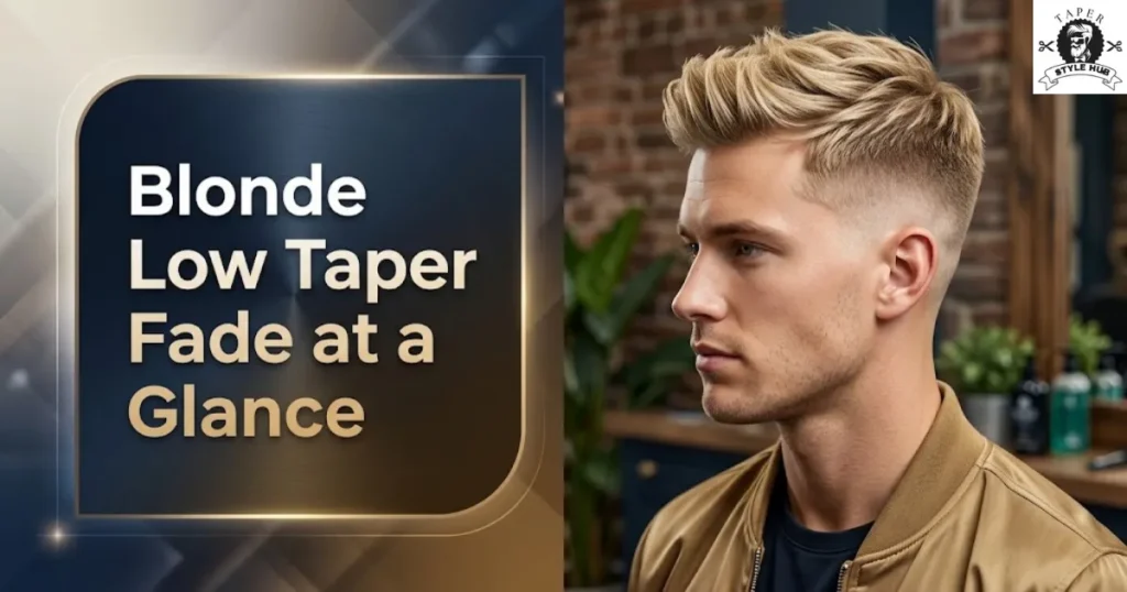 Blonde Low Taper Fade at a Glance