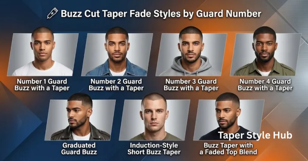 Buzz Cut Taper Fade Styles by Guard Number