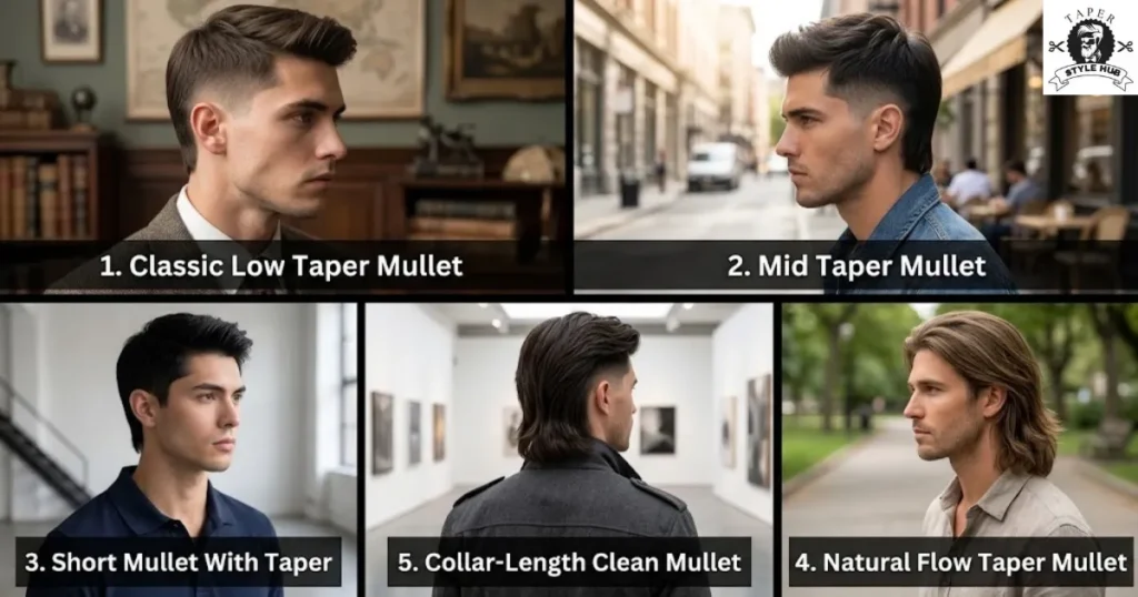 Classic and Everyday Straight Hair Taper Mullet Fade Styles