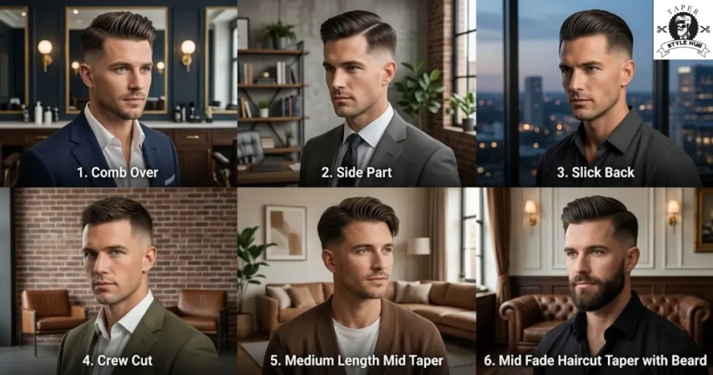 Classic and Professional Mid Fade Haircut Taper Styles