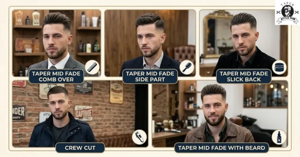 Classic and Professional Taper Mid Fade Styles