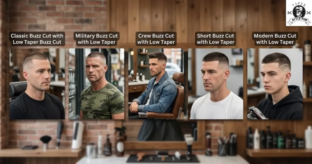 Classic Low Taper Buzz Cut Styles by Guard Length