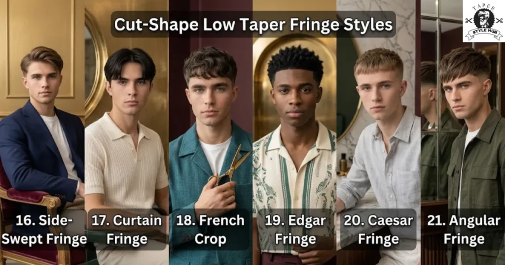 Cut-Shape Low Taper Fringe Styles