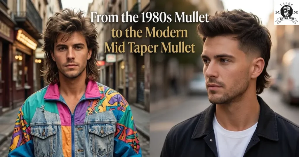 From the 1980s Mullet to the Modern Mid Taper Mullet