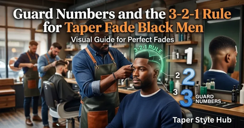 Guard Numbers and the 3-2-1 Rule for Taper Fade Black Men