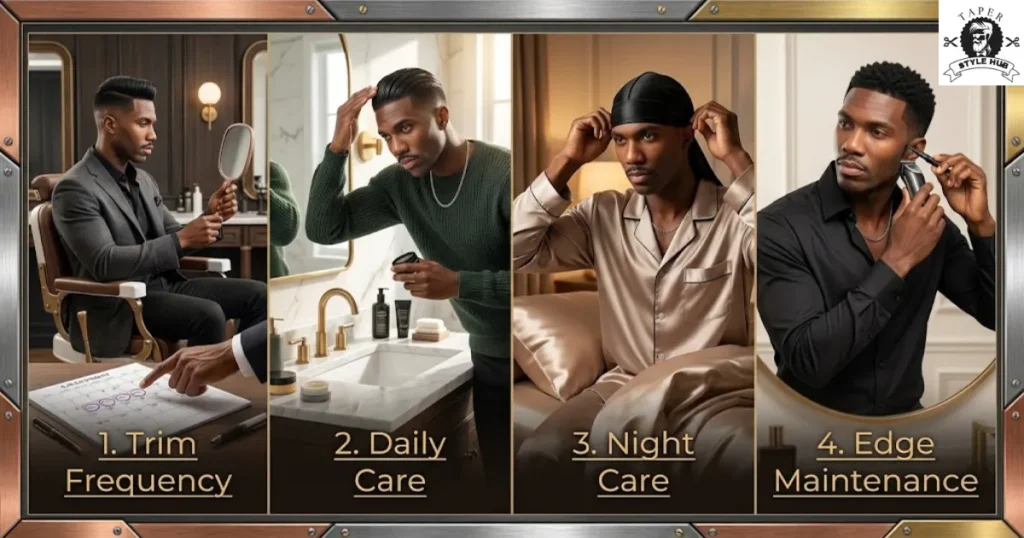 How to Maintain a Low Taper Fade Black Male Haircut