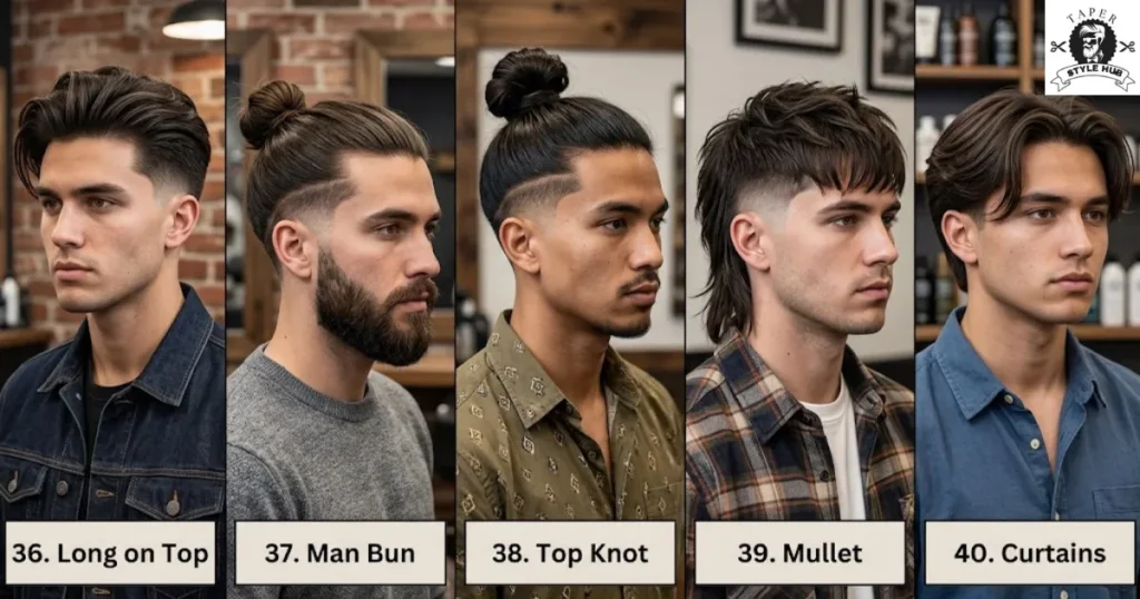 Long Hair and Trending Low Taper Fade Haircut Styles