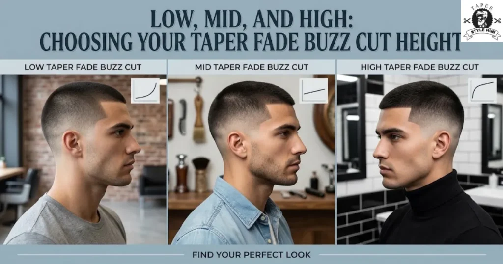 Low, Mid, and High: Choosing Your Taper Fade Buzz Cut Height