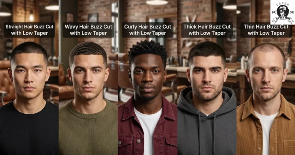 Low Taper Buzz Cut Styles for Different Hair Types