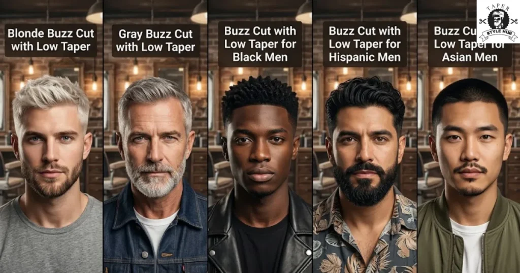 Low Taper Buzz Cut Styles for Hair Color and Texture