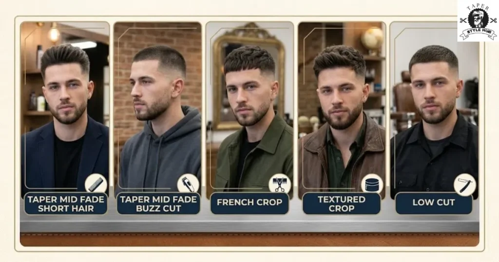 Short and Low-Maintenance Taper Mid Fade Styles