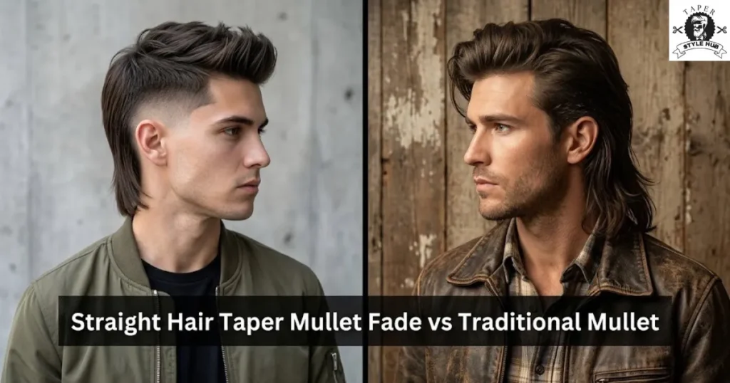 Straight Hair Taper Mullet Fade vs Traditional Mullet