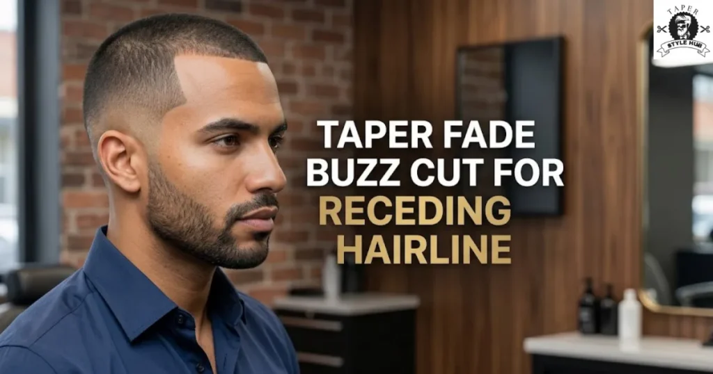 Taper Fade Buzz Cut for Receding Hairline
