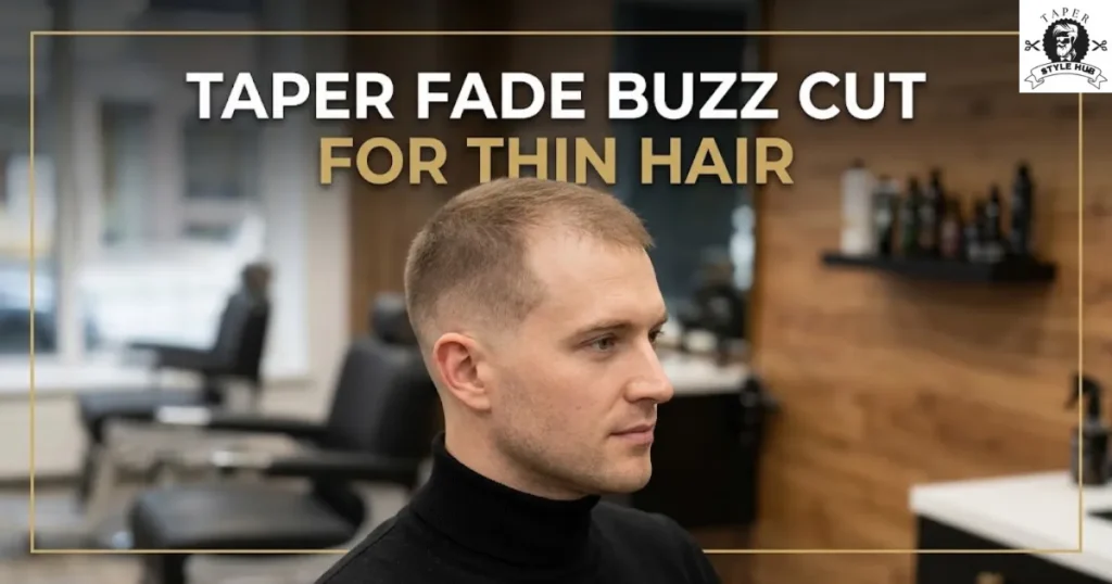 Taper Fade Buzz Cut for Thin Hair