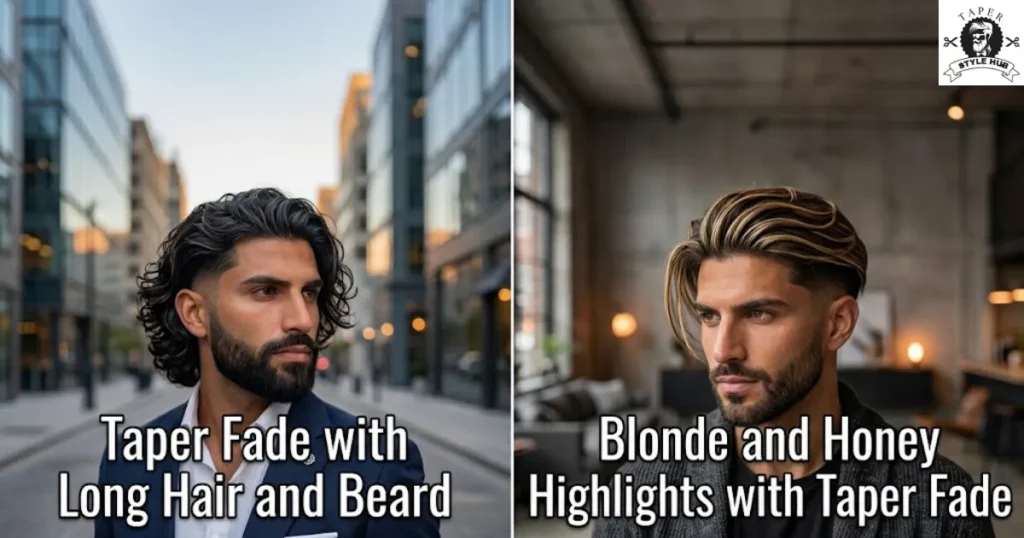 Taper Fade Long Hair with Beards and Color