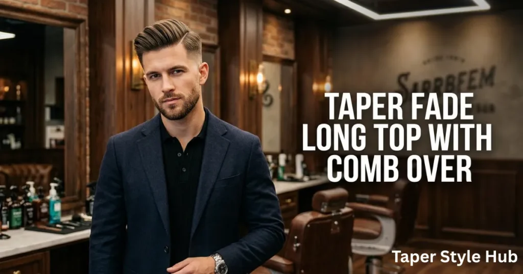 Taper Fade Long Top With Comb Over
