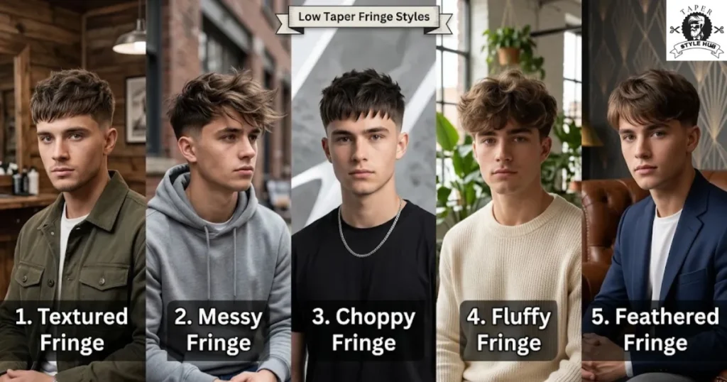 Texture-Based Low Taper Fringe Styles